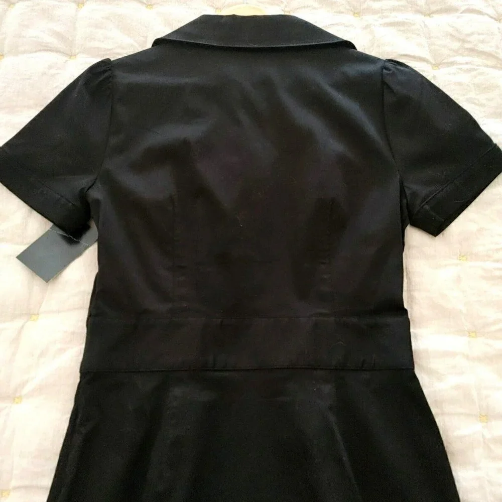 NWT Alexia Admor Women's Kayden Trench Sheath Dress in Black Size 6 - Picture 4 of 7